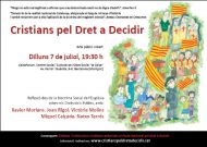Les entitats cristianes pel Dret a Decidir convoquen un acte públic el 7 de juliol