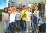 Visita d'en Jaume Cela Ollé a l'Escola Especialitzada La Sagrera
