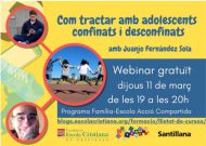 Webinar FEAC: Com tractar amb adolescents  confinats i desconfinats (11 de març)